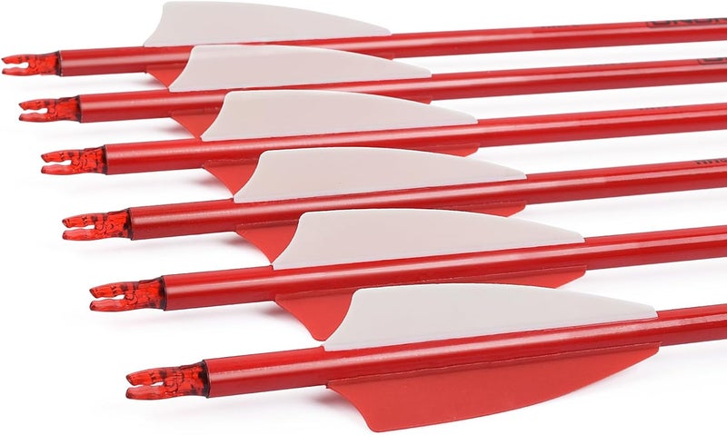 TY Archery Carbon Arrow Archery 26 28 30inch Hunting Target Practice Arrows for Compound & Recurve Bow Spine 500 with Removable Tips (Pack of 12) - Image 5